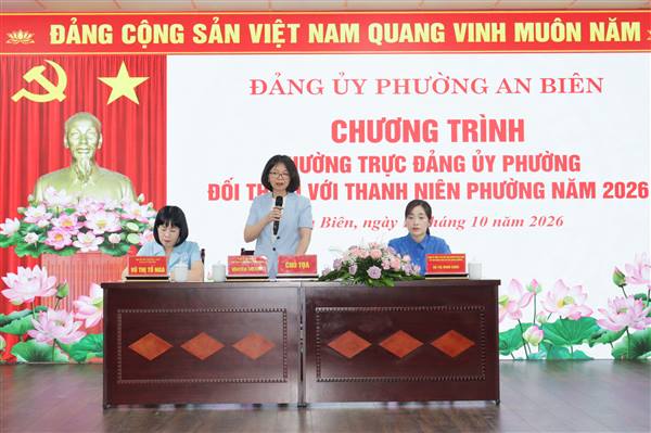Thường trực Đảng ủy phường An Biên đối thoại với thanh niên năm 2026