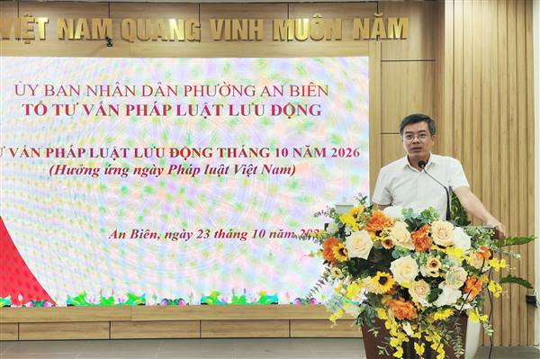 Phường An Biên tư vấn pháp luật lưu động cho người dân liên quan đến chỉnh trang đô thị và cải tạo, xây dựng lại chung cư cũ, xuống cấp