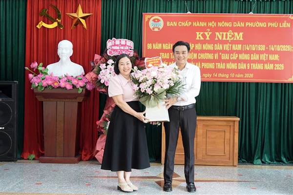 Hội Nông dân phường Phù Liễn sơ kết công tác Hội và phong trào Nông dân 9 tháng năm 2026, triển khai nhiệm vụ 3 tháng cuối năm 2026