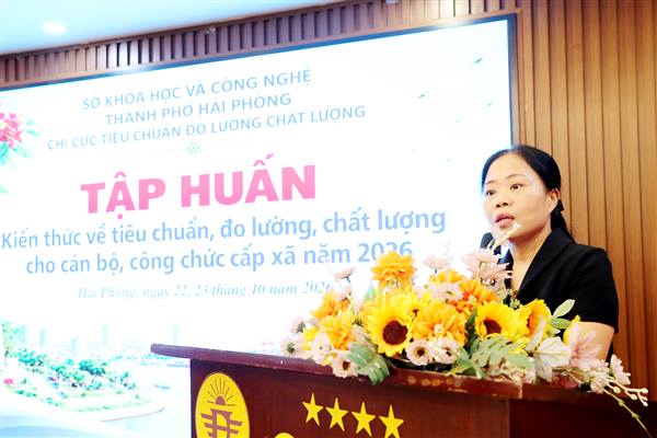 Tập huấn kiến thức về tiêu chuẩn, đo lường, chất lượng cho cán bộ, công chức cấp xã