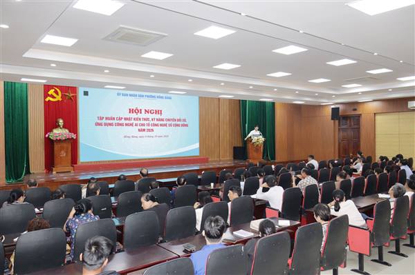 Phường Hồng Bàng tập huấn cập nhật kiến thức, kỹ năng chuyển đổi số, ứng dụng công nghệ AI cho Tổ công nghệ số cộng đồng năm 2026