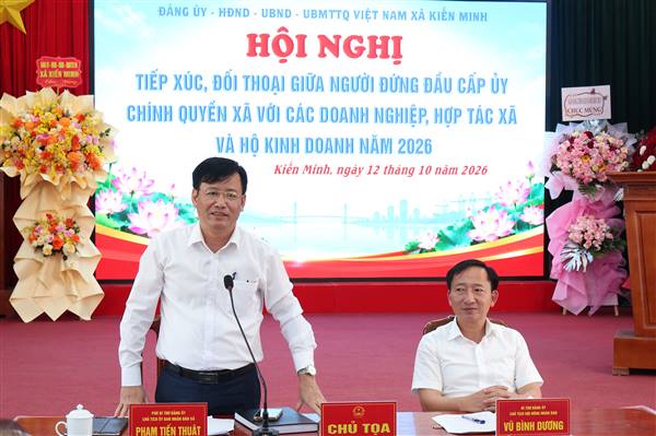 Xã Kiến Minh đối thoại, lắng nghe ý kiến doanh nghiệp, hợp tác xã và hộ kinh doanh