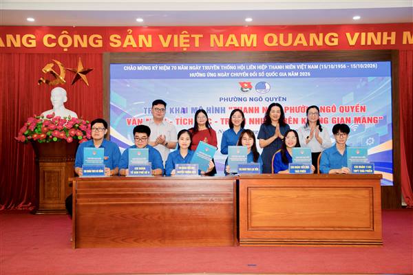 Phường Ngô Quyền tổng kết Chiến dịch Thanh niên tình nguyện hè và phát động mô hình xây dựng văn hóa số cho tuổi trẻ