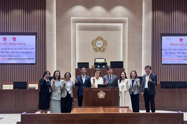 Hải Phòng và Suwon (Hàn Quốc) thúc đẩy hợp tác hữu nghị, hướng tới phát triển thực chất, hiệu quả