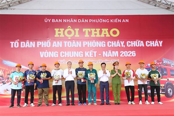 Phường Kiến An tổ chức chung kết Hội thao tổ dân phố an toàn phòng cháy, chữa cháy năm 2026