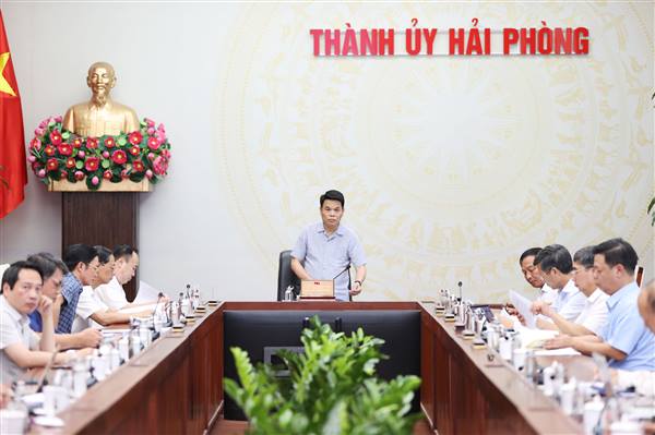 Thường trực Thành ủy nghe báo cáo, cho ý kiến về một số nội dung theo Quy chế làm việc của Ban Chấp hành Đảng bộ thành phố