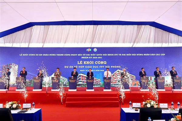 Khởi công Tổ hợp Giáo dục FPT tại phường Phù Liễn, quy mô đào tạo 5.800 học sinh, sinh viên
