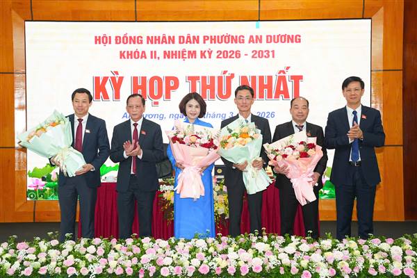 Phường An Dương kiện toàn các chức danh lãnh đạo HĐND, UBND phường khóa II, nhiệm kỳ 2026 - 2031