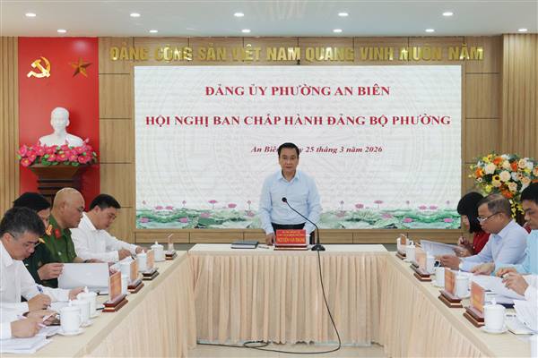 Đảng ủy phường An Biên chú trọng xây dựng chương trình hành động, phù hợp với tình hình thực tiễn của địa phương
