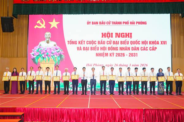 Bầu cử đại biểu Quốc hội khóa XVI và đại biểu HĐND các cấp nhiệm kỳ 2026 - 2031 tại thành phố Hải Phòng đạt kết quả toàn diện, thể hiện sự đồng thuận cao của cử tri