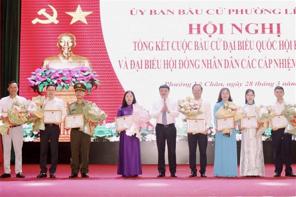 Phường Lê Chân tổng kết cuộc bầu cử đại biểu Quốc hội khóa XVI và đại biểu HĐND các cấp, nhiệm kỳ 2026 - 2031