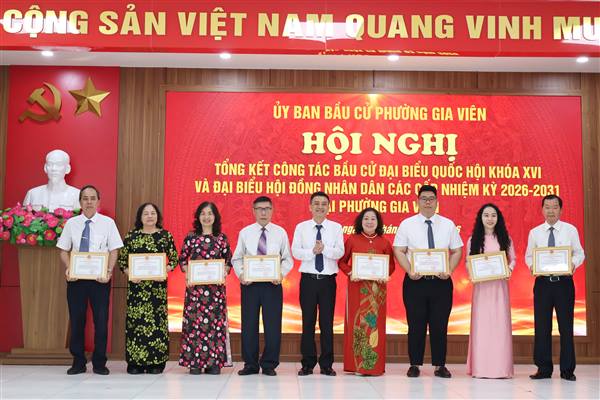 Phường Gia Viên tổng kết công tác bầu cử, tỷ lệ cử tri đi bầu đạt 99,8%