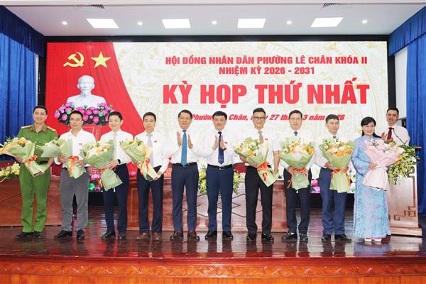 HĐND phường Lê Chân kiện toàn các chức danh lãnh đạo chủ chốt nhiệm kỳ 2026 - 2031