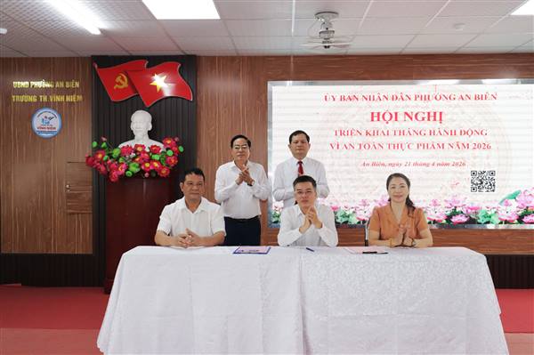 Phường An Biên triển khai “Tháng hành động vì an toàn thực phẩm” năm 2026