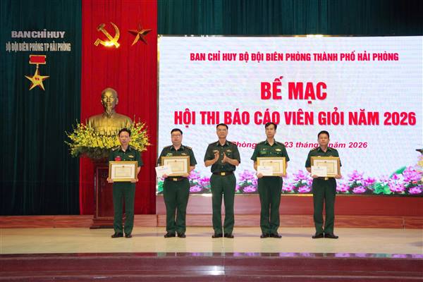 Lan tỏa Nghị quyết của Đảng từ Hội thi Báo cáo viên giỏi Bộ đội Biên phòng Hải Phòng năm 2026