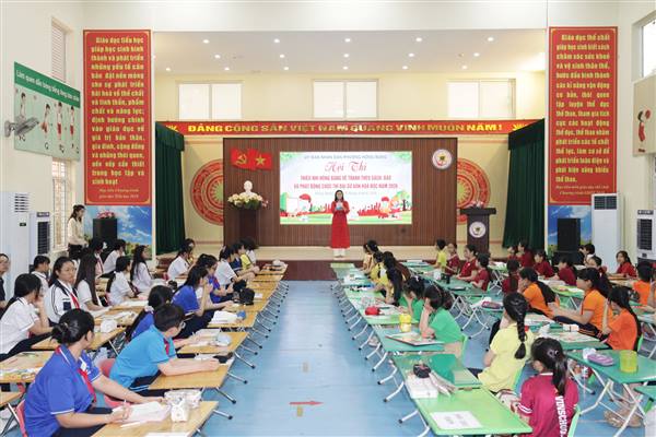 Hội thi thiếu nhi Hồng Bàng vẽ tranh theo sách, báo và phát động Cuộc thi Đại sứ Văn hóa đọc năm 2026