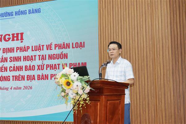 Phường Hồng Bàng tuyên truyền, phổ biến các quy định pháp luật về phân loại, thu gom, xử lý chất thải rắn sinh hoạt tại nguồn