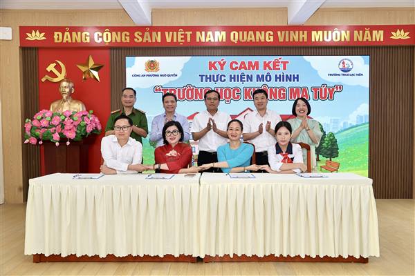 Trường THCS Lạc Viên (phường Ngô Quyền) ra mắt Ban Chỉ đạo, triển khai mô hình “Trường học không ma túy”