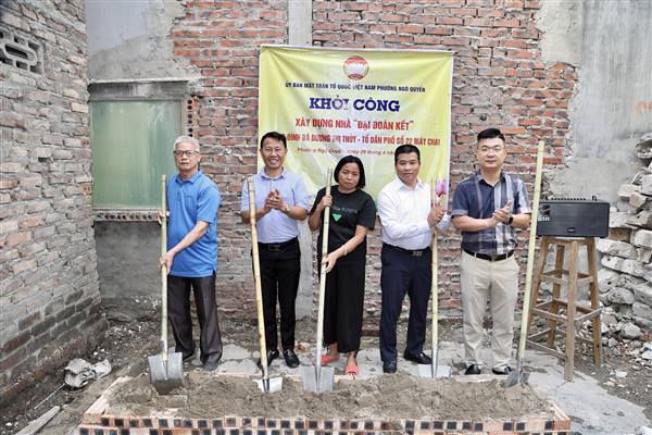 Phường Ngô Quyền khởi công xây dựng nhà Đại đoàn kết cho hộ khó khăn