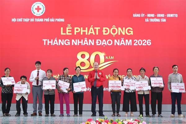 Phát động Tháng Nhân đạo năm 2026 với chủ đề “80 năm - Hành trình nhân ái vì cộng đồng”