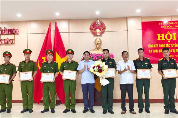 Xã Tiên Lãng tổng kết công tác tuyển chọn, gọi công dân nhập ngũ và thực hiện nghĩa vụ tham gia Công an nhân dân năm 2026
