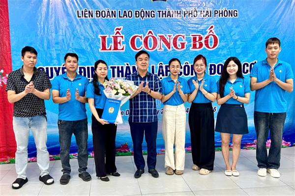 Thành lập Công đoàn Công ty TNHH Tinno Việt Nam với 531 đoàn viên