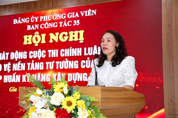 Phường Gia Viên phát động Cuộc thi chính luận về bảo vệ nền tảng tư tưởng của Đảng và tập huấn kỹ năng xây dựng tác phẩm năm 2026