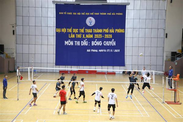 Khai mạc Giải Bóng chuyền nam Đại hội Thể dục thể thao thành phố Hải Phòng lần thứ X