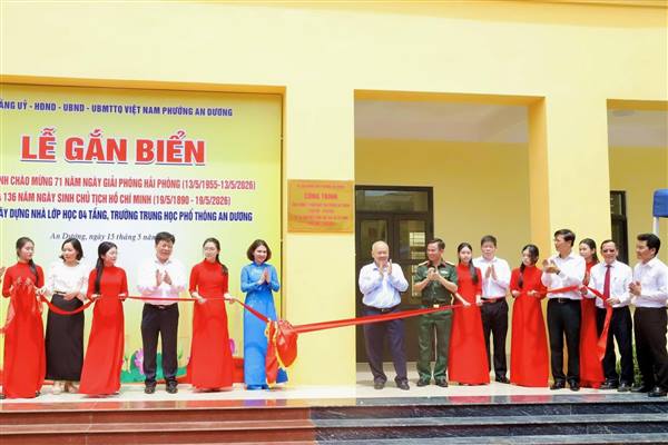 Phường An Dương khẳng định quyết tâm đầu tư giáo dục qua công trình trọng điểm tại Trường THPT An Dương