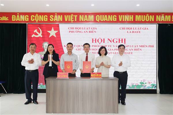 Ký kết phối hợp tư vấn pháp luật miễn phí cho Nhân dân phường An Biên