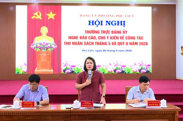 Phường Phù Liễn phấn đấu hoàn thành vượt mức nhiệm vụ thu ngân sách Quý II/2026