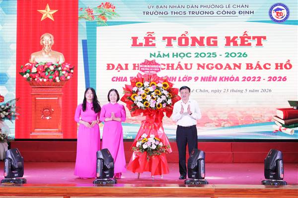 Trường THCS Trương Công Định biểu dương giáo viên, học sinh xuất sắc trong năm học 2025 - 2026