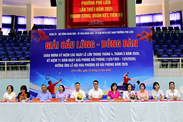 Phường Phù Liễn sôi nổi Giải Cầu lông, Bóng bàn chào mừng các ngày lễ lớn
