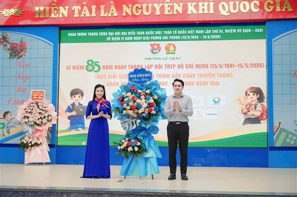 Hội đồng Đội phường Lê Chân kỷ niệm 85 năm Ngày thành lập Đội TNTP Hồ Chí Minh (15/5/1941 - 15/5/2026)