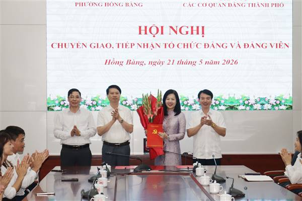 Chuyển giao Đảng bộ cơ sở Tổng đội Thanh niên xung trực thuộc Đảng ủy phường Hồng Bàng về trực thuộc Đảng ủy Các cơ quan Đảng thành phố