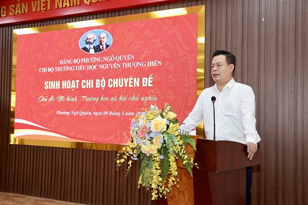 Chi bộ Trường Tiểu học Nguyễn Thượng Hiền sinh hoạt chuyên đề về mô hình “Trường học xã hội chủ nghĩa”