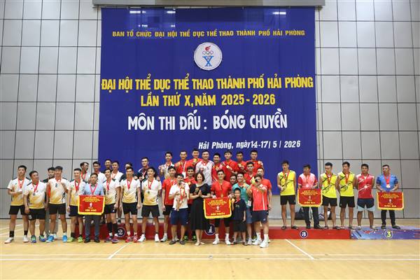 Xã Chí Minh giành giải Nhất môn Bóng chuyền nam Đại hội Thể dục thể thao thành phố Hải Phòng lần thứ X