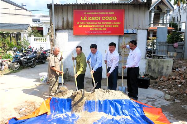 Phường An Dương tiên phong hỗ trợ xây dựng nhà ở cho thân nhân người hoạt động kháng chiến bị nhiễm chất độc hóa học