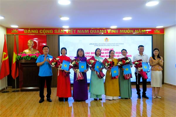 Công đoàn phường Hưng Đạo thành lập thêm 06 công đoàn cơ sở tại doanh nghiệp