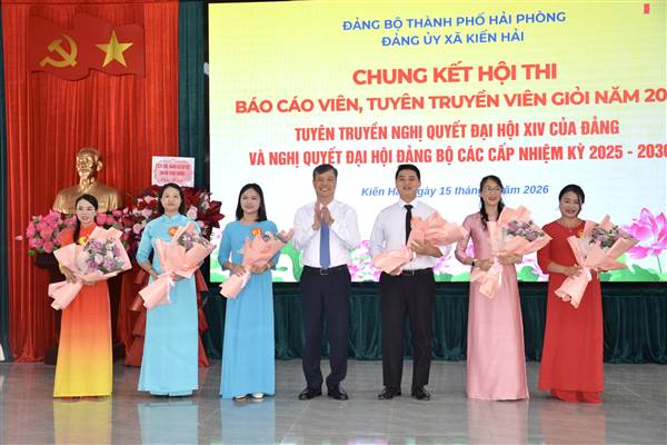 Sôi nổi Vòng Chung kết Hội thi Báo cáo viên, Tuyên truyền viên giỏi năm 2026 xã Kiến Hải