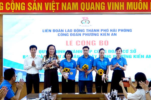 Thành lập Công đoàn Ban Quản lý dự án đầu tư xây dựng phường Kiến An