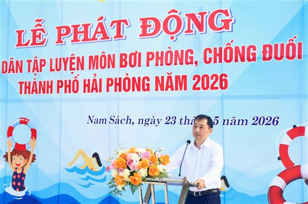 Phát động điểm toàn dân tập luyện môn bơi phòng, chống đuối nước thành phố Hải Phòng năm 2026