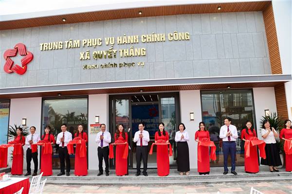 Khánh thành Trung tâm Phục vụ hành chính công xã Quyết Thắng: Điểm sáng về cải cách hành chính và chuyển đổi số tại cơ sở