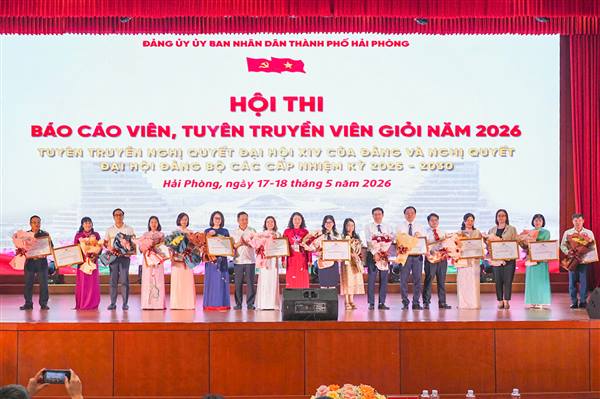 Đảng ủy Ủy ban nhân dân thành phố tổ chức thành công Hội thi Báo cáo viên, Tuyên truyền viên giỏi năm 2026