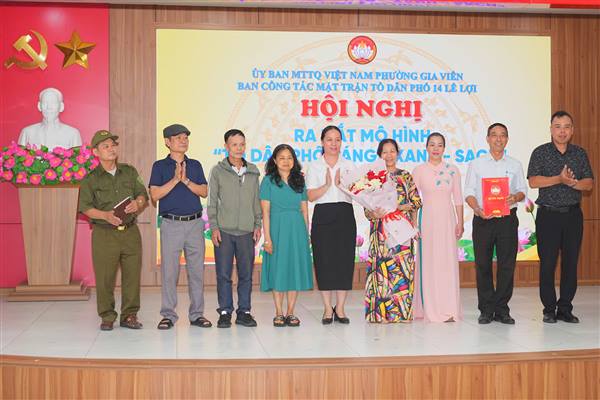Phường Gia Viên ra mắt mô hình điểm "Tổ dân phố sáng - xanh - sạch" và tập huấn nghiệp vụ giám sát cộng đồng