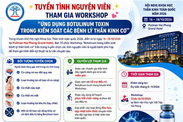 Tuyển chọn tình nguyện viên tham gia ứng dụng Botulinum Toxin trong điều trị các bệnh lý thần kinh cơ