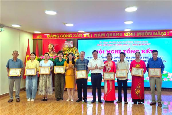 Phường Hưng Đạo tổng kết phong trào xây dựng Gia đình văn hóa