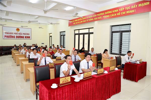 Phường Dương Kinh sau sắp xếp có 15 Tổ dân phố đảm bảo điều kiện theo quy định