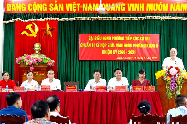 Tổ đại biểu số 01 HĐND phường Kiến An tiếp xúc cử tri chuẩn bị Kỳ họp giữa năm 2026 HĐND phường khoá II
