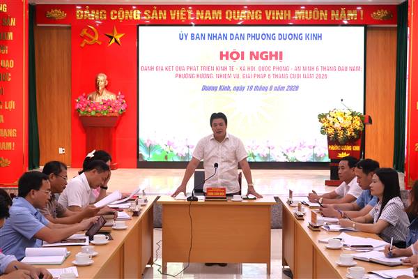 Phường Dương Kinh: Thu ngân sách 6 tháng đầu năm đạt 90,9% kế hoạch thành phố giao
